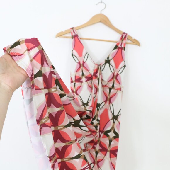 *Sleeveless Pink & White Printed Dress - Picture 5 of 7